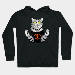 Heavy metal cat Hoodie